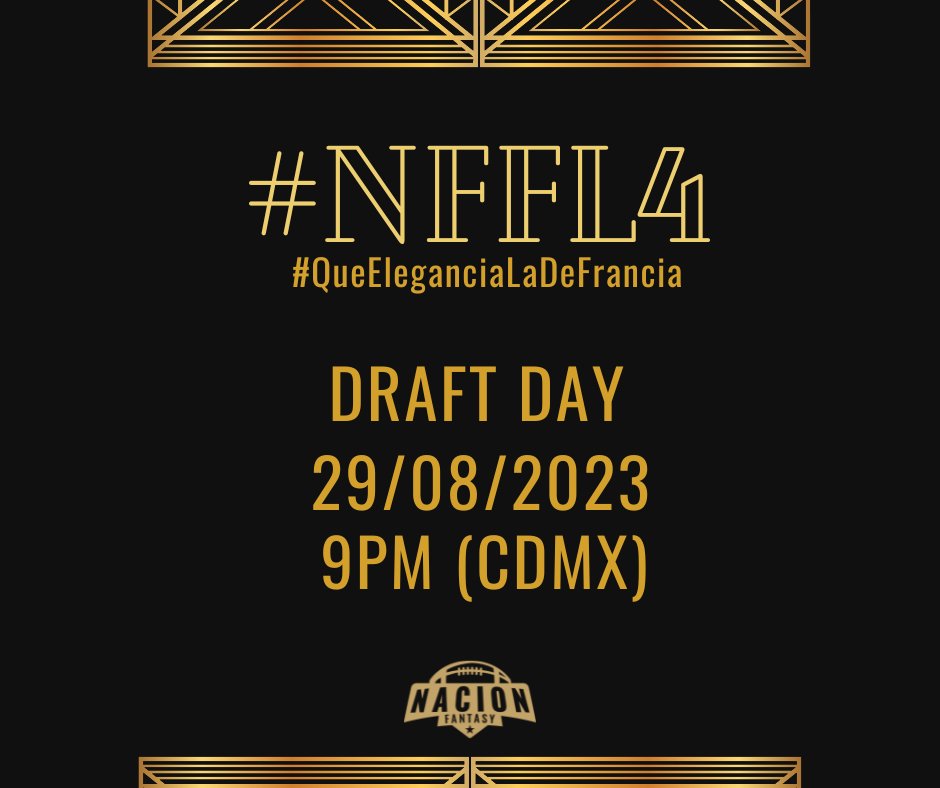 🥳🎉ES HOY! ES HOY!

Hoy es el draft de la NFFL4!

🕘La cita es a las 9pm en <a href="/SleeperHQ/">Sleeper</a> 

Al terminar su draft, suban aquí una imagen de sus equipos con el #NFFL4!

#⃣Seamos tendencia por 3er año consecutivo!

#NacionFantasy │ #FantasyFootball