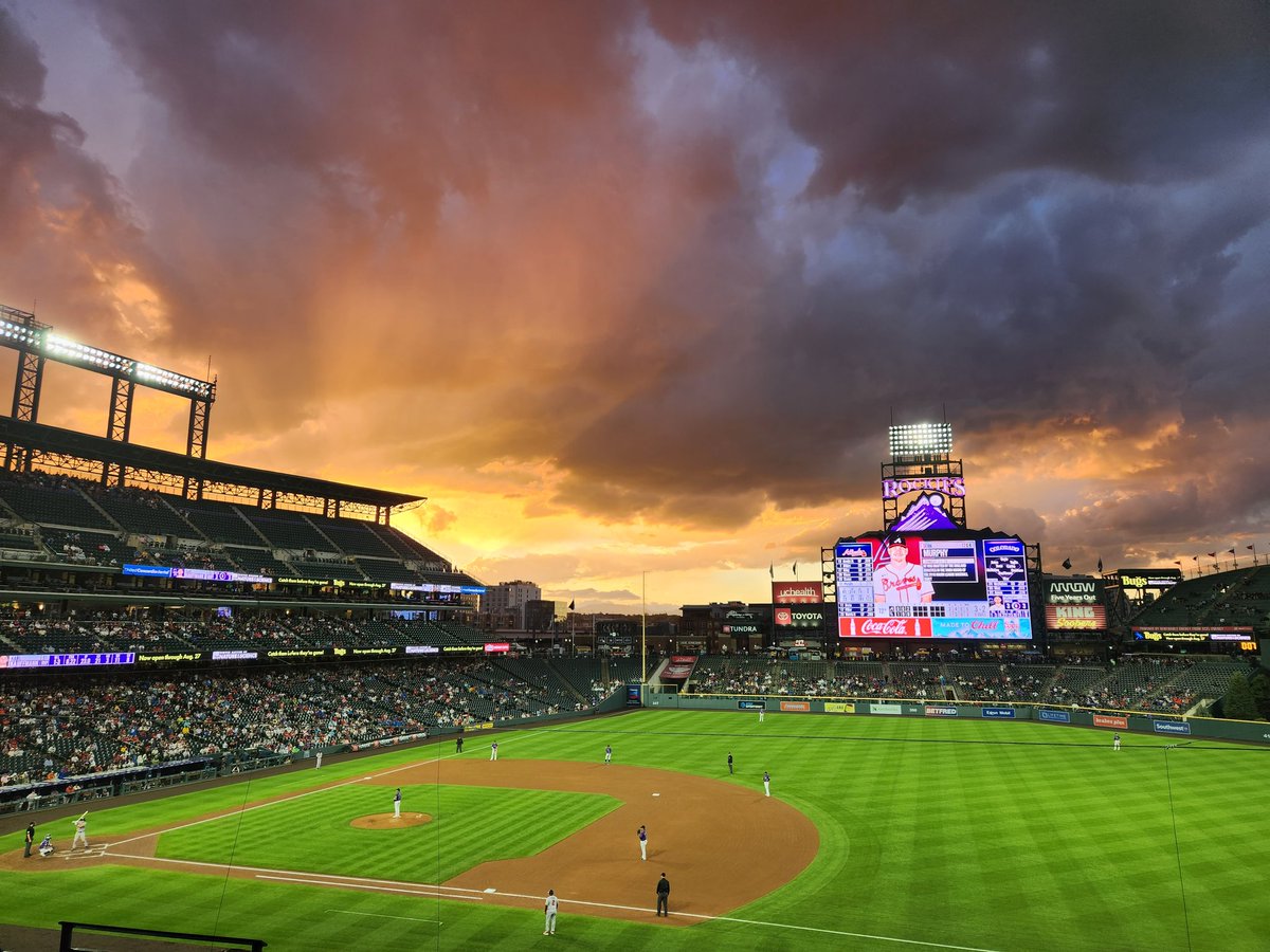 PurpleAlpenglow's tweet photo. While they're not the worst team in #MajorLeagueBaseball, it has NOT been a pretty season for the #Colorado #Rockies, but it sure is a #beautifulevening on this late #August night for some treats from the #ballpark concessions and some #MLB #baseball at #CoorsField! #GoRockies!! https://t.co/hK4Rlgq44y