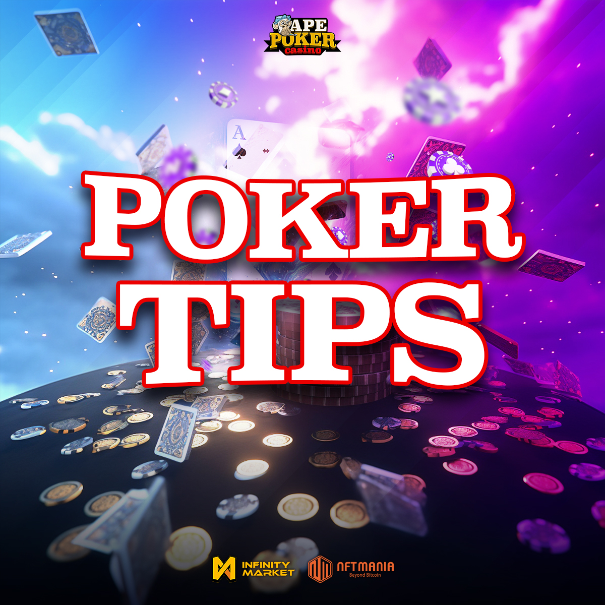 ApePokerGlobal's tweet photo. Mastering the Art of Poker🎰
Uncover the secrets to strategic gameplay and read your opponents like a pro! Check out our tips to elevate your poker game to a whole new level. ♠️🌟 #PokerProTips
🎯 Ape Poker OBT ends on Aug 31 at 12:00 (KST) https://t.co/pWsfVL5ikk