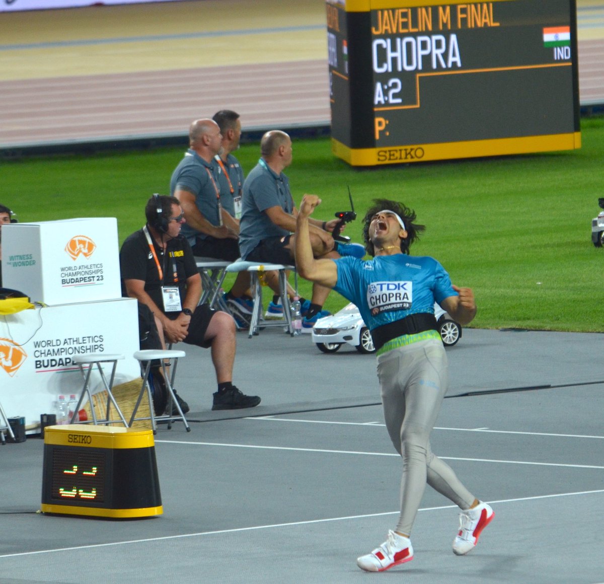 HinduSher19's tweet photo. GOLD!🥇 #NeerajChopra 
#WorldAthleticsChampionships https://t.co/lB58Nghrzq