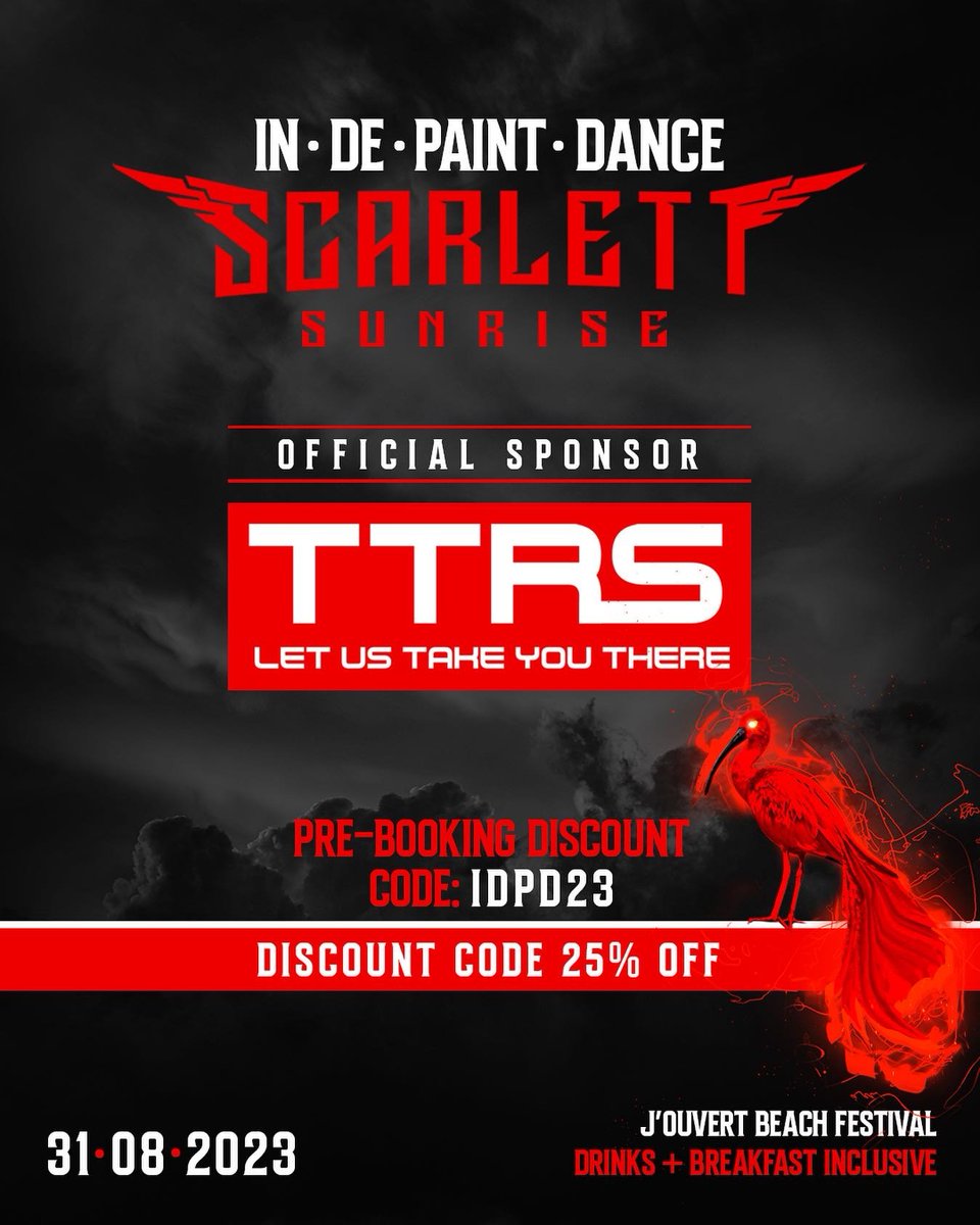 #IDPD x #TTRS 🎖️🚗
Get there SAFE 🫱🏼🫲🏽
To Get on DUTTY 🤸🏽
With our official sponsor @ttrideshare ❤️🚘

Use Promo Code “IDPD23” for %25 Off Pre-Booked Rides 📲
Code Applicable from 12AM-12PM on 31.08.23🇹🇹

🎟️💻 caesarsarmy.com
🎟️💻 TT Roman Committee 🗓️ 31.08.23
⏰ 2AM