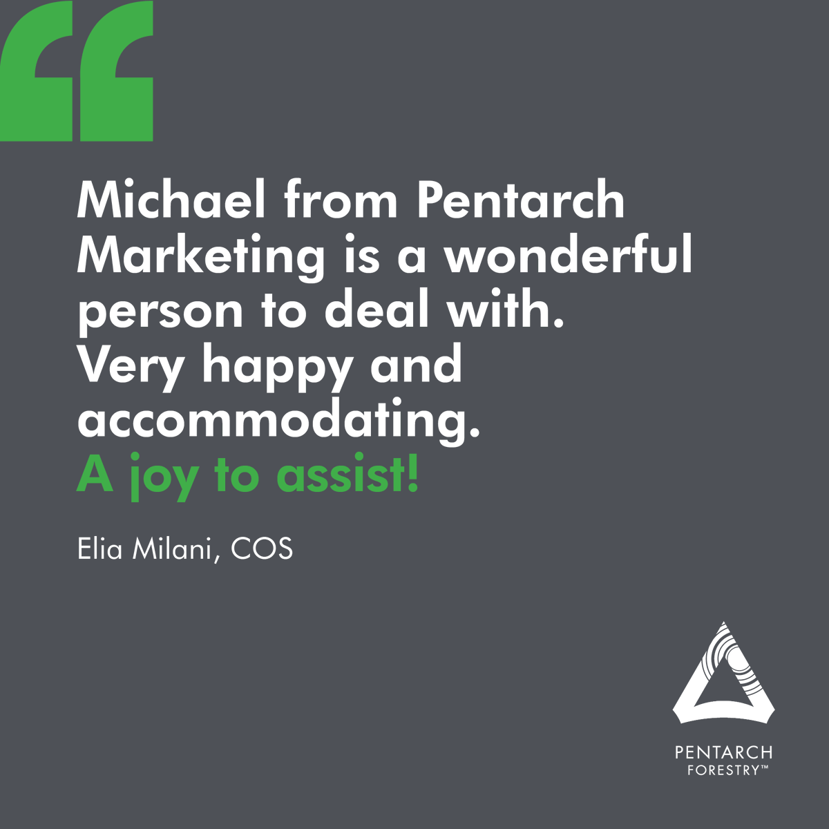 PentForestry's tweet image. Testimonial Tuesday

We love the love!

#PentarchForestry #ResponsibleWood #AustralianTimber #MadeInAustralia #TestimonialTuesday #ClientFeedback #CustomerExperience #SatisfiedCustomers #HappyClients #CustomerTestimonial #CustomerReview #WordOfMouth #ClientSatisfaction