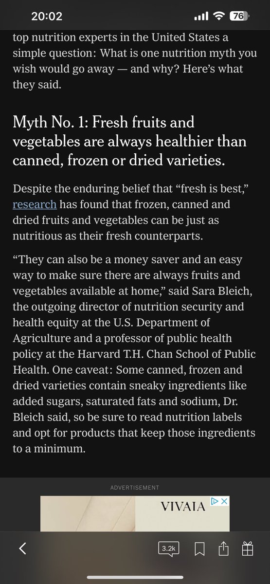 #fooddeserts are a bullshit concept. In todays NYT, we learn the obvious: that a can of beans, available anywhere, is (almost?) just as healthy as the “fresh” variety