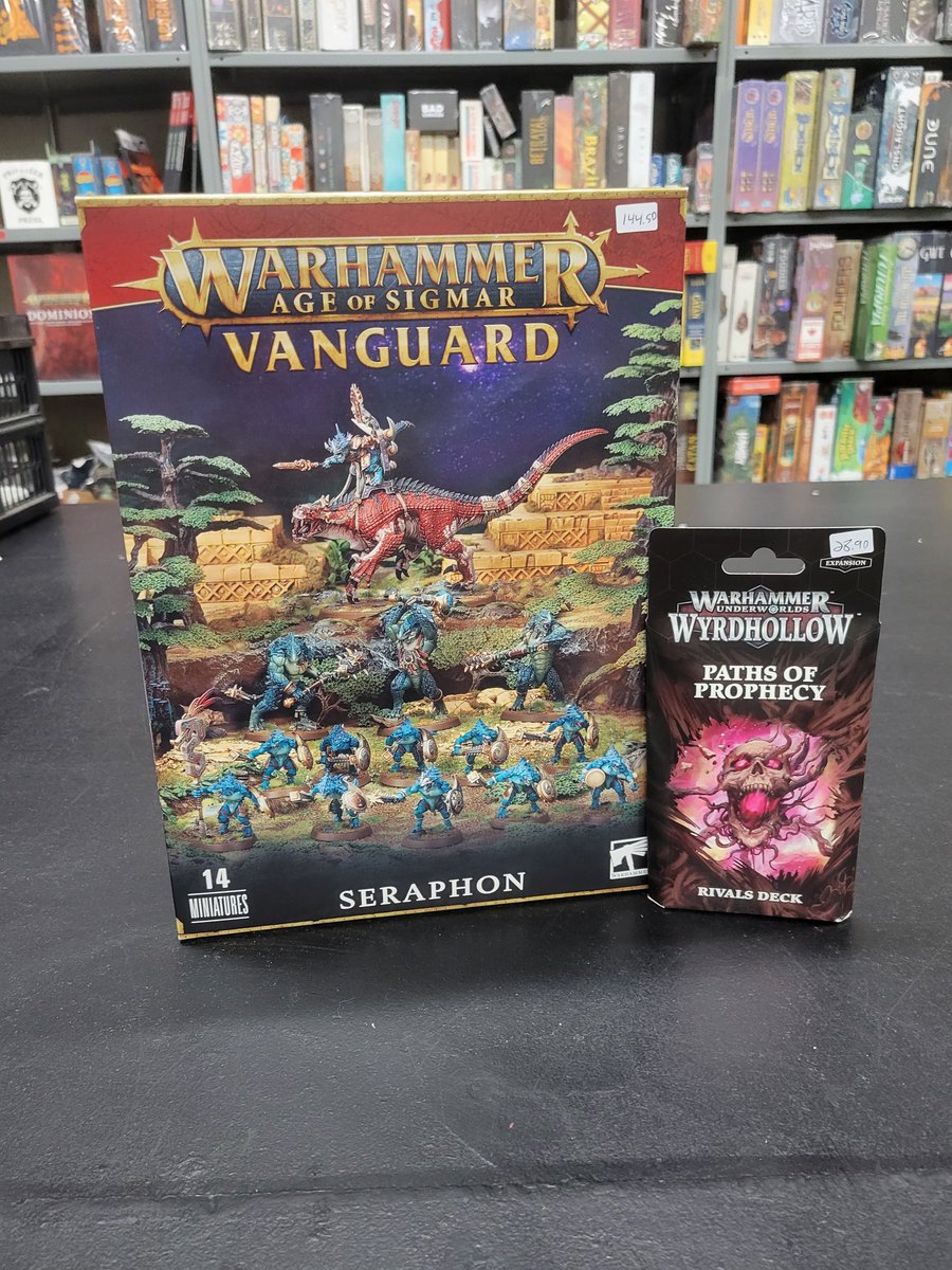 The new Vanguard Seraphon and Underworlds Paths of Prophecy Rivals Deck arrived and will be available on September 2nd. #IndustrialParkGames #IPG #newrelease #gamesworkshop #warhammer #ageofsigmar #seraphon #warhammerunderworlds #rivalsdeck