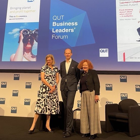 We are extremely excited to hear from global banking industry leader Shayne Elliott, CEO and Executive Director of @ANZ_AU, for QUT Business Leaders’ Forum today alongside Ellen Fanning and QUT Vice Chancellor and President @MargaretSheil #QUTBLF