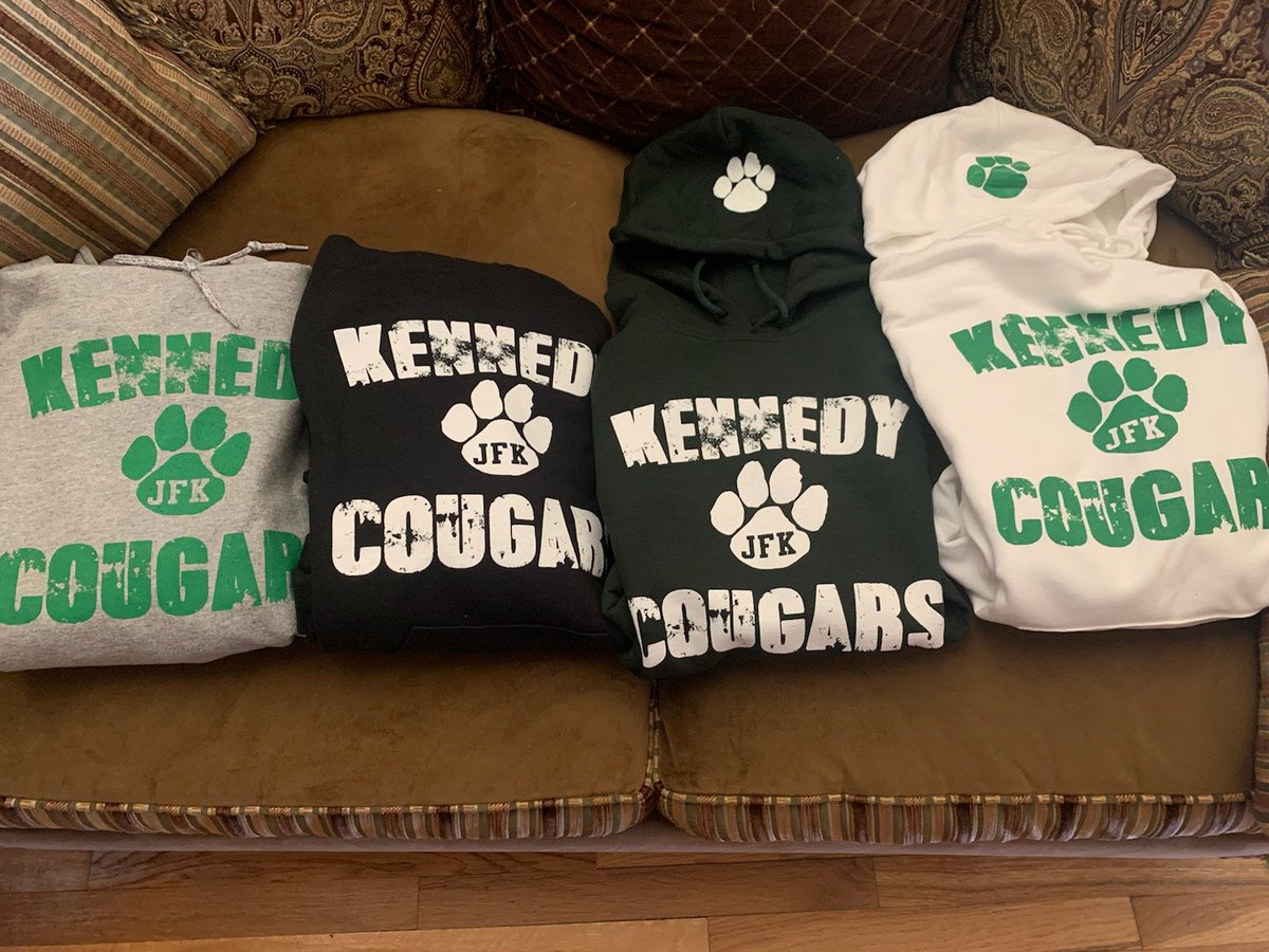 JFKSportBooster's tweet photo. Sports Boosters will be at Freshman Orientation selling Cougar Gear, accepting membership forms and taking orders for anything we may not have in stock!! Message us to place an order. Here is a sample of our Cougar Gear @BJFK_Principal @coug https://t.co/IqWeRJJxYM