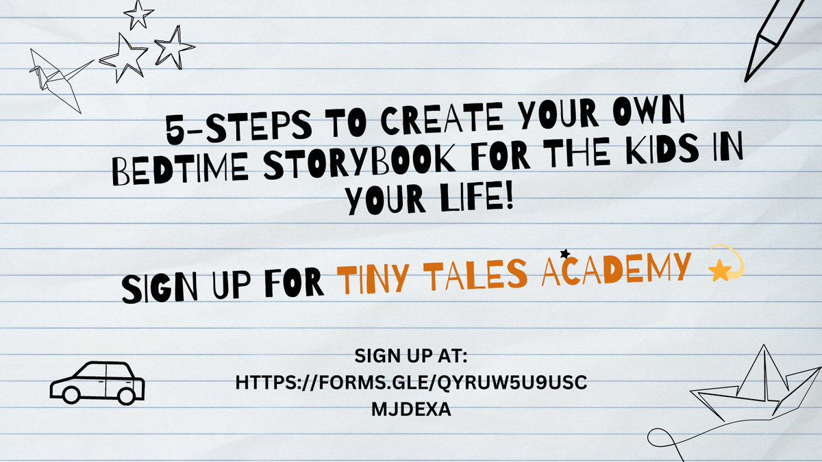 Want to be the coolest parent, aunt/uncle? 🎁 Join Tiny Tales Academy, our 5-step bedtime story publishing challenge 📚

No writing or drawing skills needed. Craft your straight-from-the-heart story for free, we'll walk you through each step💫

cc <a href="/_buildspace/">buildspace</a> <a href="/_nightsweekends/">nights & weekends</a>