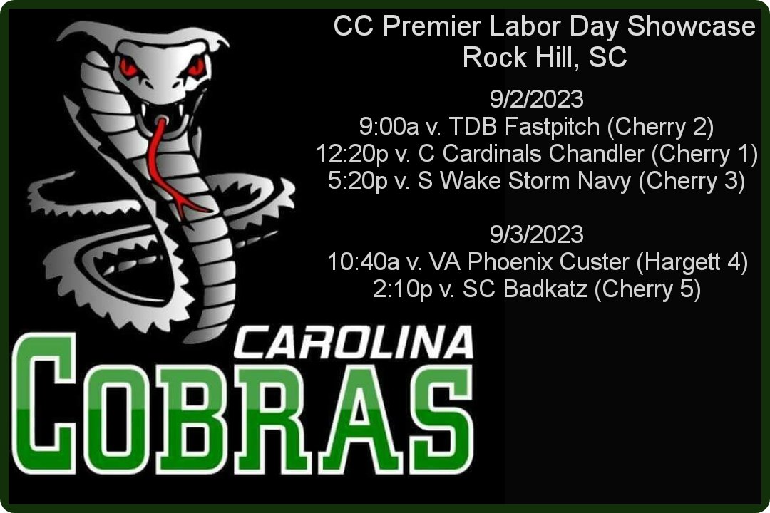 CCobrasMorton's tweet photo. Come see us this weekend in Rock Hill, SC. https://t.co/dcIWYVI32I