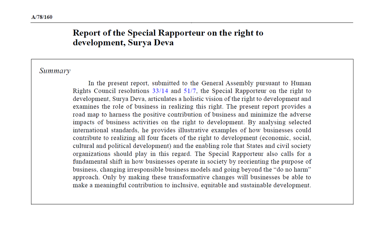 UN Special Rapporteur on the Right to Development tweet media