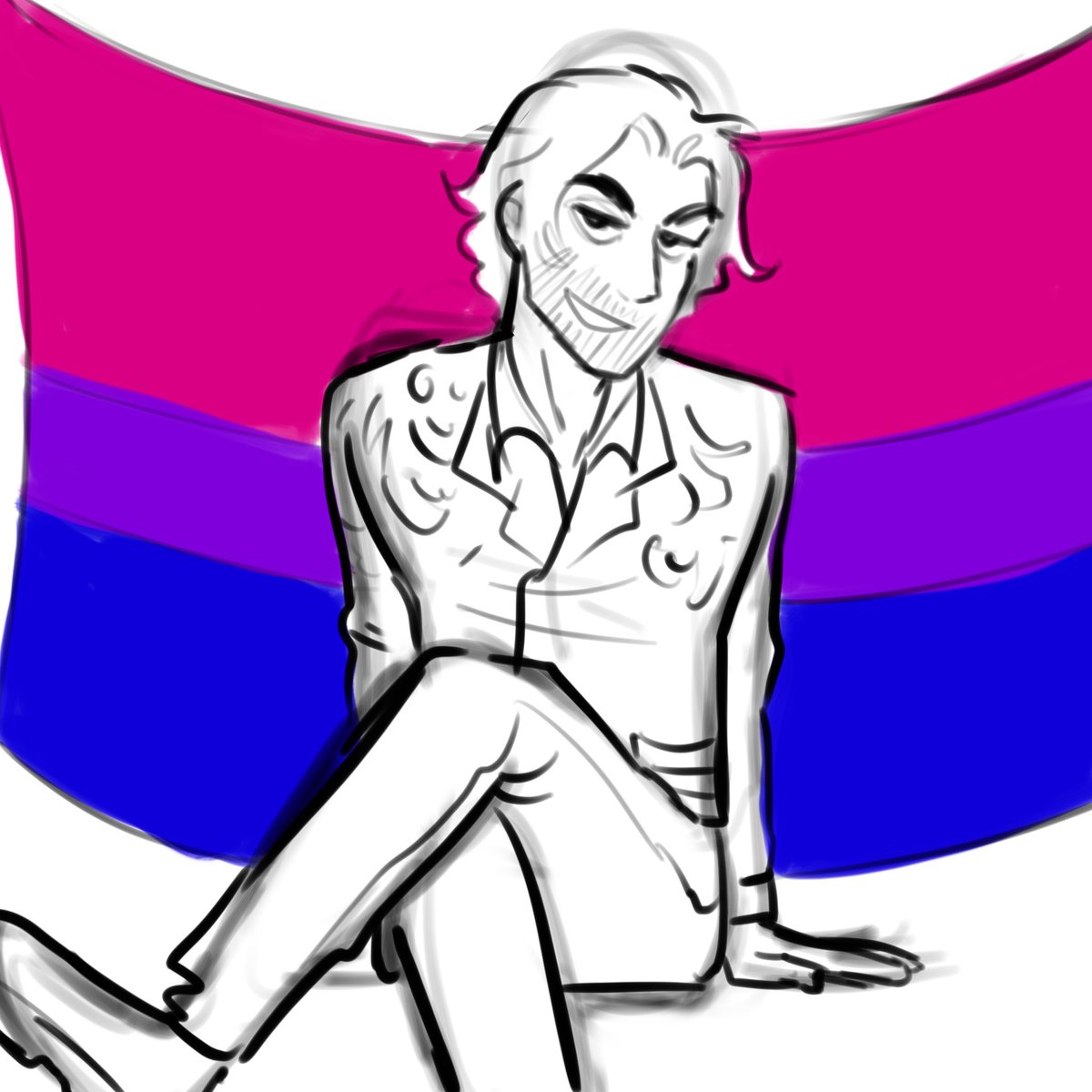 Doodles :> #LuisSerra #LeonKennedy #Serrennedy #BisexualPride