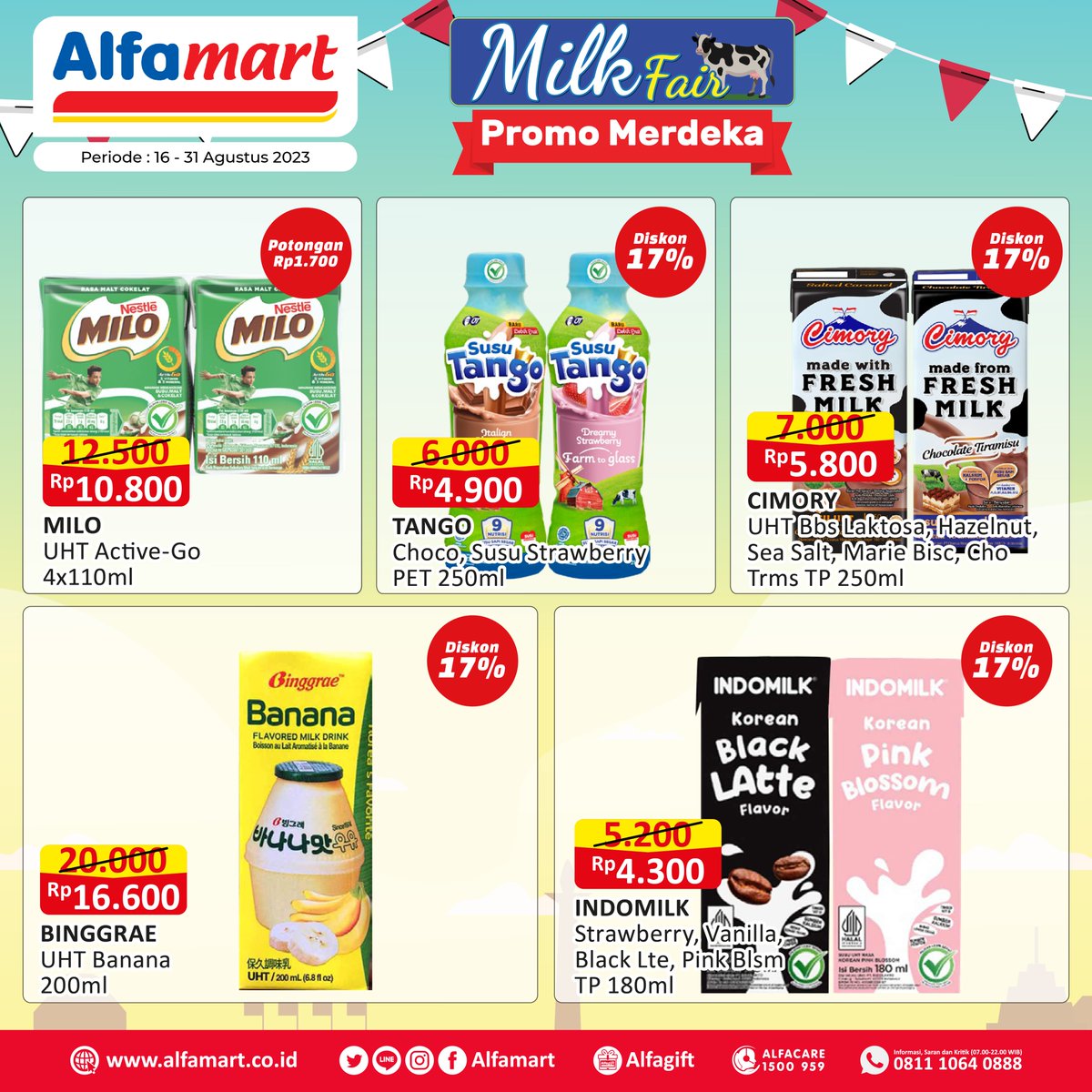 alfamart's tweet photo. Aneka produk susu Favorit dari promo Milk Fair masih setia menunggu lho Sahabat. 😉🥰

Mumpung masih banyak yang HEMAT, yuklaah cusss dapatkan produk susu favoritmu sebelum promonya selesai!!

Periode 16-31 Agustus 2023
#MilkFair #PromoAlfamart #PromoAlfagift #PromoSusu #Promo https://t.co/pWTlS7cJmO
