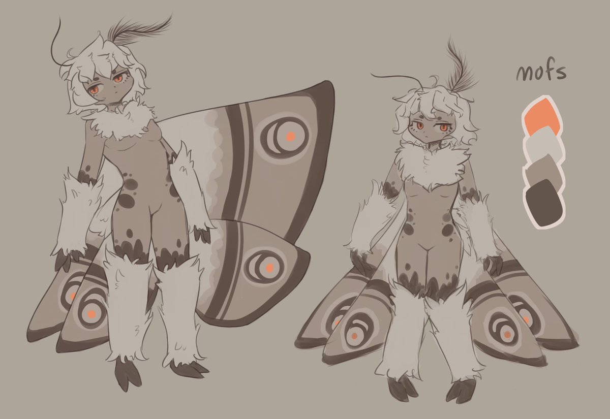 moffiez's tweet photo. genderfluid moth furry oc. he is 19 but also baby https://t.co/f8GnwNggtA