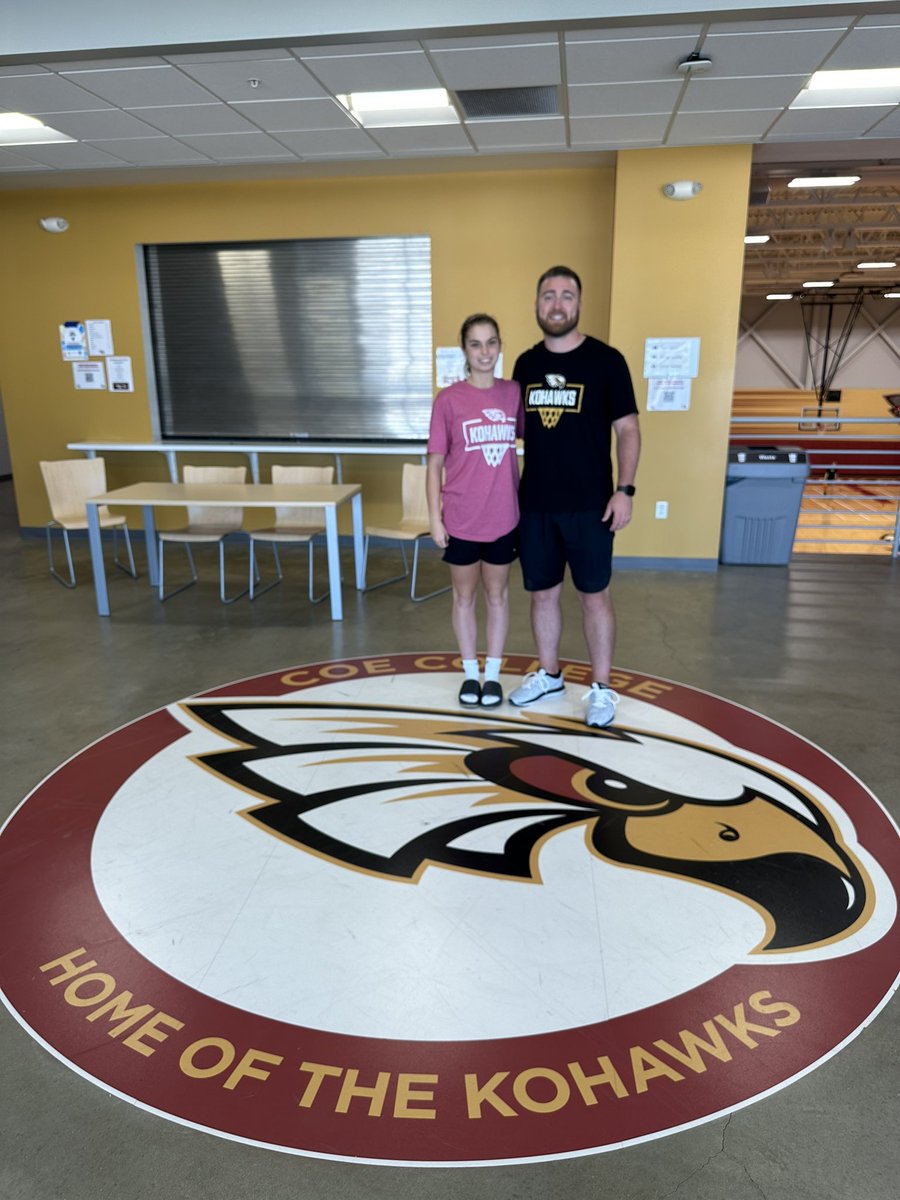 KKstager19's tweet photo. I want to give a huge thanks to @KaylaWaskow and @Coach_Drew31 for inviting me to Coe College Elite camp yesterday. I had so much fun and learned  a lot of new skills from the @CoeCollegeWBB players. The campus tour was amazing and it was overall a great day. https://t.co/4tpxt7qgXM