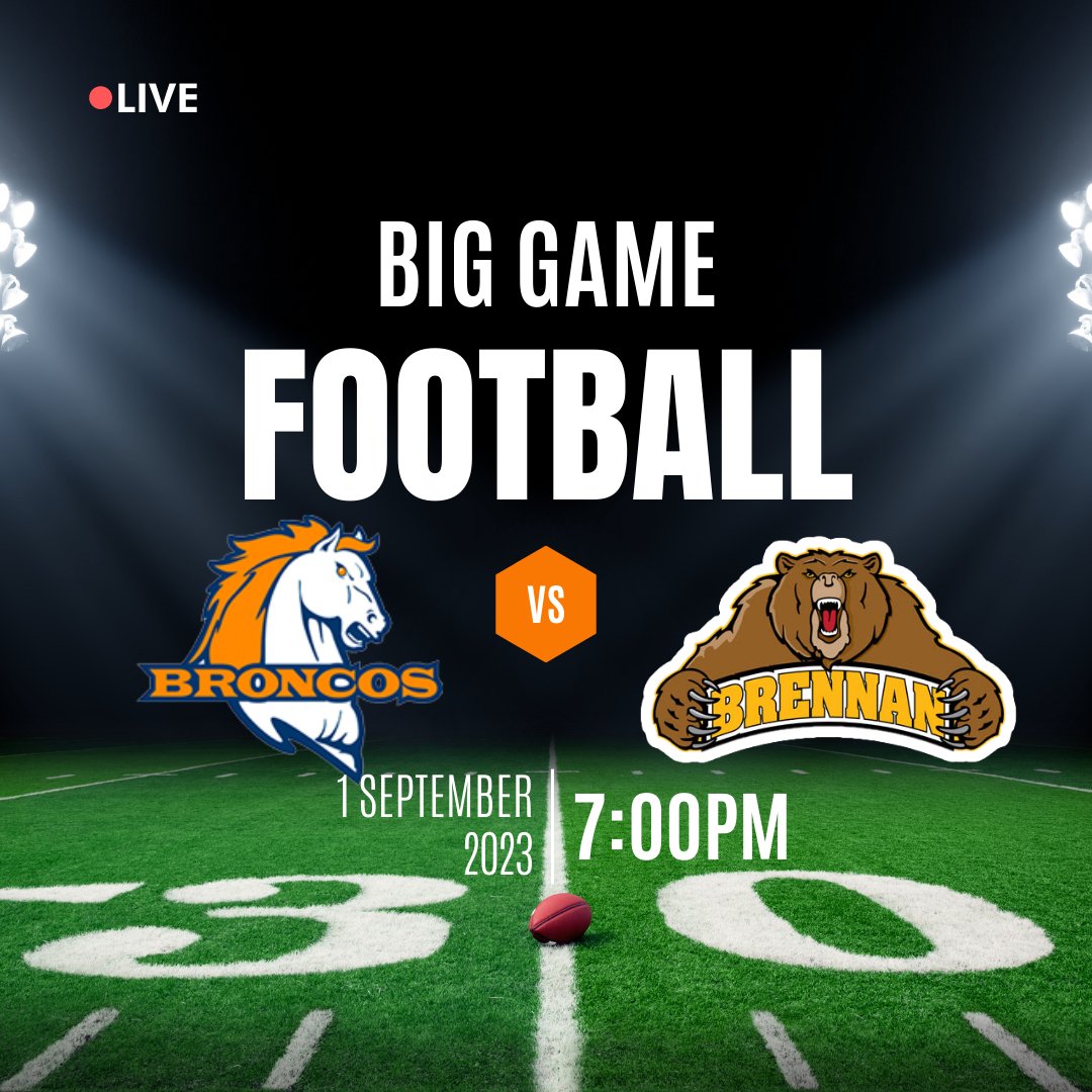 This week, your Brandeis Broncos take on the Brennan Bears at Farris Stadium! For tickets, visit nisd.net/athletics/high….
Pre-sale student $4
Pre-sale adult $8
One hour before kickoff $9
Come #RepTheB with our Bronco #FAMILY! We are #TEAMBrandeis! @geriberger08 <a href="/CBruce_Sr/">C. Bruce</a>
