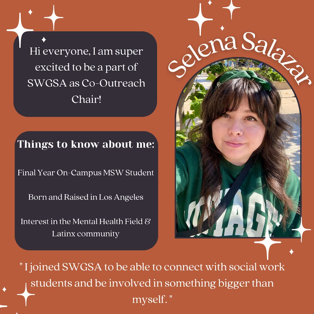 sjsuSWGSA's tweet photo. Welcome Amy and Selena, SWGSA’s new Outreach Co-Chairs! They will be in charge of social media for the 2023-2024 school year. 🥳 https://t.co/PfVerjyAsg