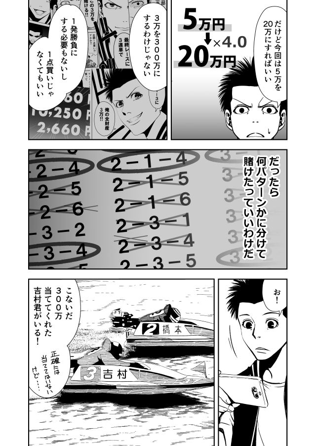 ボートレース予想屋漫画『TERU』100 1/2 飛び飛びではありますが更新100回目!!読んでくださってるみなさまありがとうございます!先行配信と1話から読む場合はツリーへ!