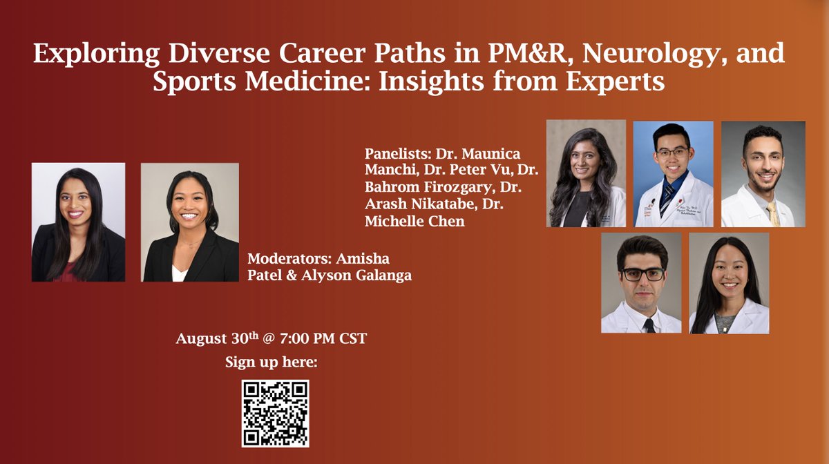 Amisha Patel (@amisha_patel4) on Twitter photo If you're a medical student interested in MSK and Neurology, join the career panel hosted by the Texas A&M and UT Houston PM&R Interest Groups tomorrow! We'll cover what makes each of the career paths in PM&R, Neurology, and Family Med/Sports Med so unique! <a href="/UTHPMR/">UTHealth Houston PM&R</a> <a href="/TAMUmedicine/">Texas A&M Naresh K. Vashisht College of Medicine</a> If you're a medical student interested in MSK and Neurology, join the career panel hosted by the Texas A&M and UT Houston PM&R Interest Groups tomorrow! We'll cover what makes each of the career paths in PM&R, Neurology, and Family Med/Sports Med so unique! <a href="/UTHPMR/">UTHealth Houston PM&R</a> <a href="/TAMUmedicine/">Texas A&M Naresh K. Vashisht College of Medicine</a>