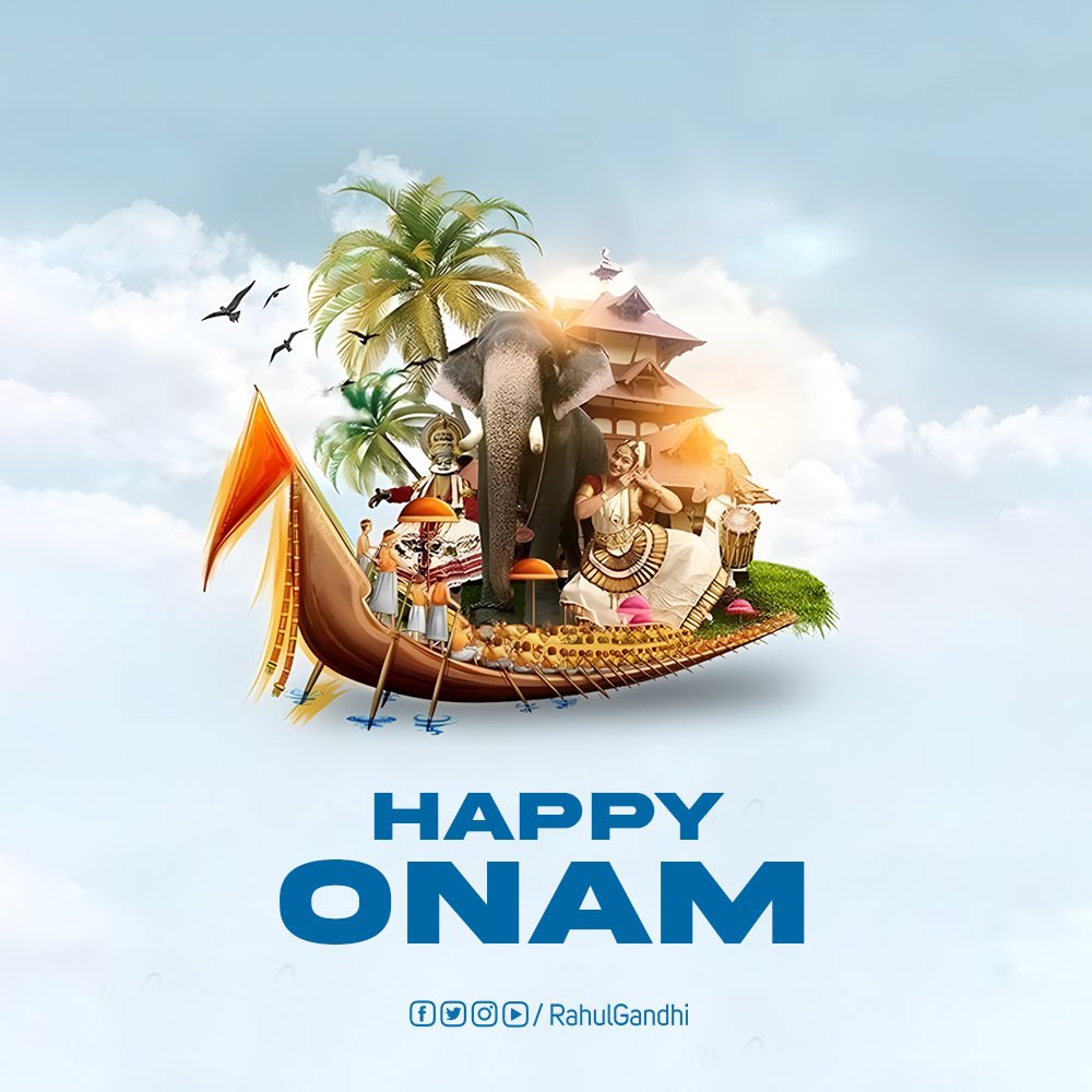 Greetings to all on the joyous occasion of Onam! May this beautiful festival strengthen the bonds of unity and bring happiness to all. 

ഏവര്‍ക്കും സ്നേഹത്തിന്റെയും ഐശ്വര്യത്തിന്റെയും സമൃദ്ധിയുടെയും തിരുവോണാശംസകൾ