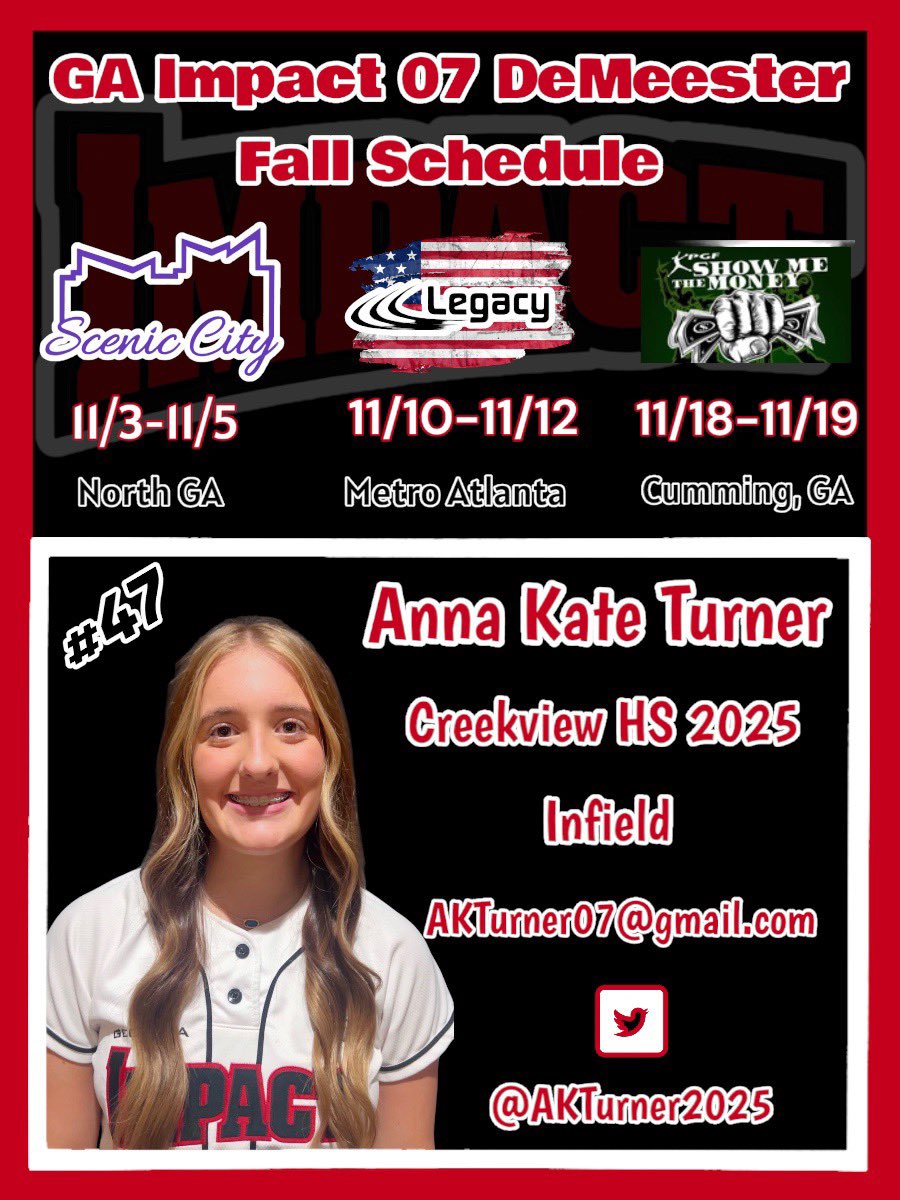 So excited for this new chapter! Can't wait to hit the field with <a href="/GAImpact2007/">Georgia Impact 18u DeMeester/Hernandez</a> this fall!