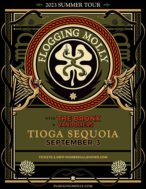 Make it the best Labor Day Weekend ever with @floggingmolly The Bronx, Vandoliers Sunday, September 3 @TiogaSequoia Fresno. Get tix now @TicketWeb @StrummersFresno