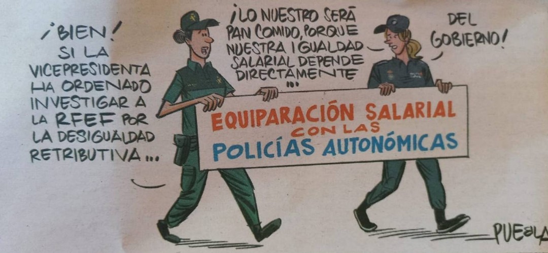 'Bien' si la vicepresidenta ha ordenado investigar a la RFEF por desigualdad retributiva..

Lo nuestro será pan comido, porque nuestra igualdad salarial depende directamente del Gobierno '.

Gracias  <a href="/PUEBLAdibujante/">PUEBLA</a> por su apoyo incondicional.

La #EquiparacionYa es de JUSTICIA.