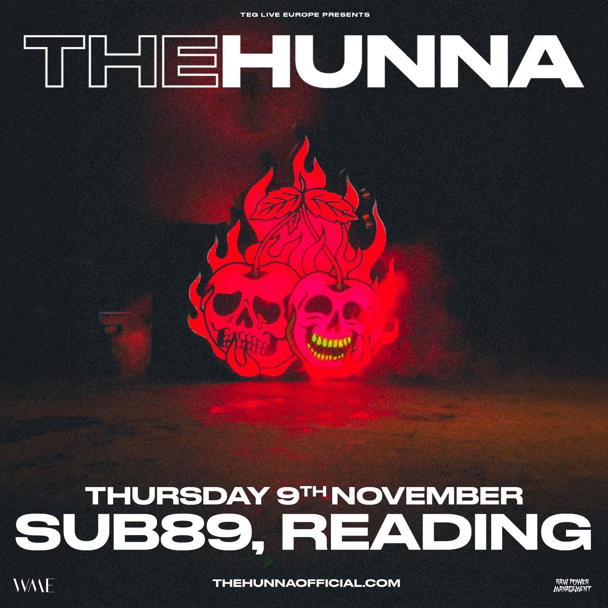 Just announced! 

The Hunna will be bringing their incredible live show to SUB89 this November! 🔥💀

Tickets on sale Friday 1st September at 10am! 🎟️👉 bit.ly/HUNNA23