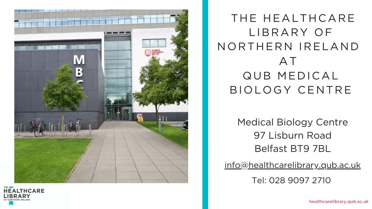 healthcarelib's tweet image. This week our Library in Focus is The Healthcare Library of Northern Ireland at QUB Medical Biology Centre.

#KnowYourLibrary 

@NHSCTrust @HSC_NI @setrust @WesternHSCTrust @SouthernHSCT @BelfastTrust