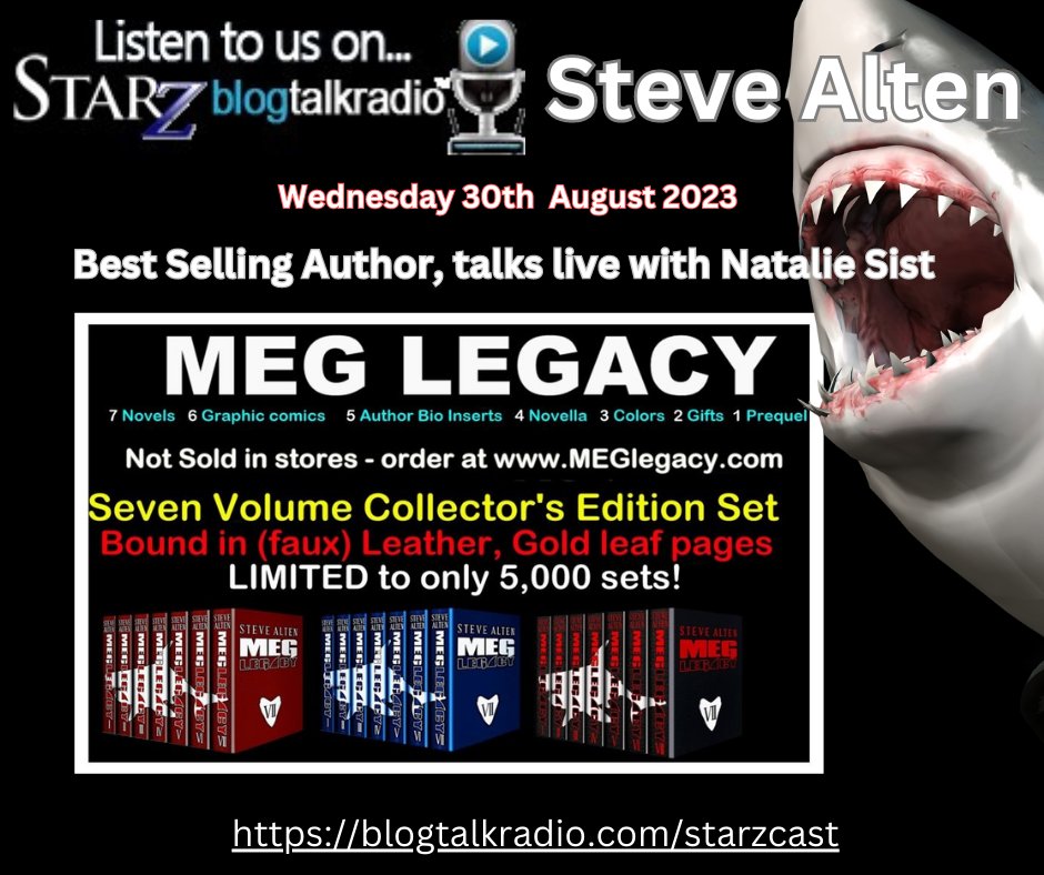 StarzPsychics's tweet image. Join Natalie Sist on Wednesday August 30th at 1pm EST when she interviews the World Renowned Best Selling Author Steve Alten - Meg Legacy on Blog Talk Radio! 

#BlogTalkRadio #BlogTalk #stevealten #meglegacy

blogtalkradio.com/starzcast