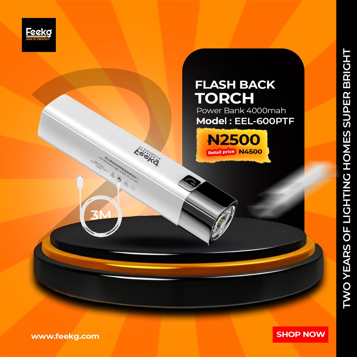 Feekglighting's tweet photo. HELLO!!👂
Feekg Lighting is celebrating 2 years of lighting homes SUPER BRIGHT 💡 on the 2nd of September 2023. We are now offering discounts prices in all of our products, do well to check our website for more details https://t.co/xe93HCPa1z 
Thanks you for using Feekg ☀️ https://t.co/5SoKJWuzL3