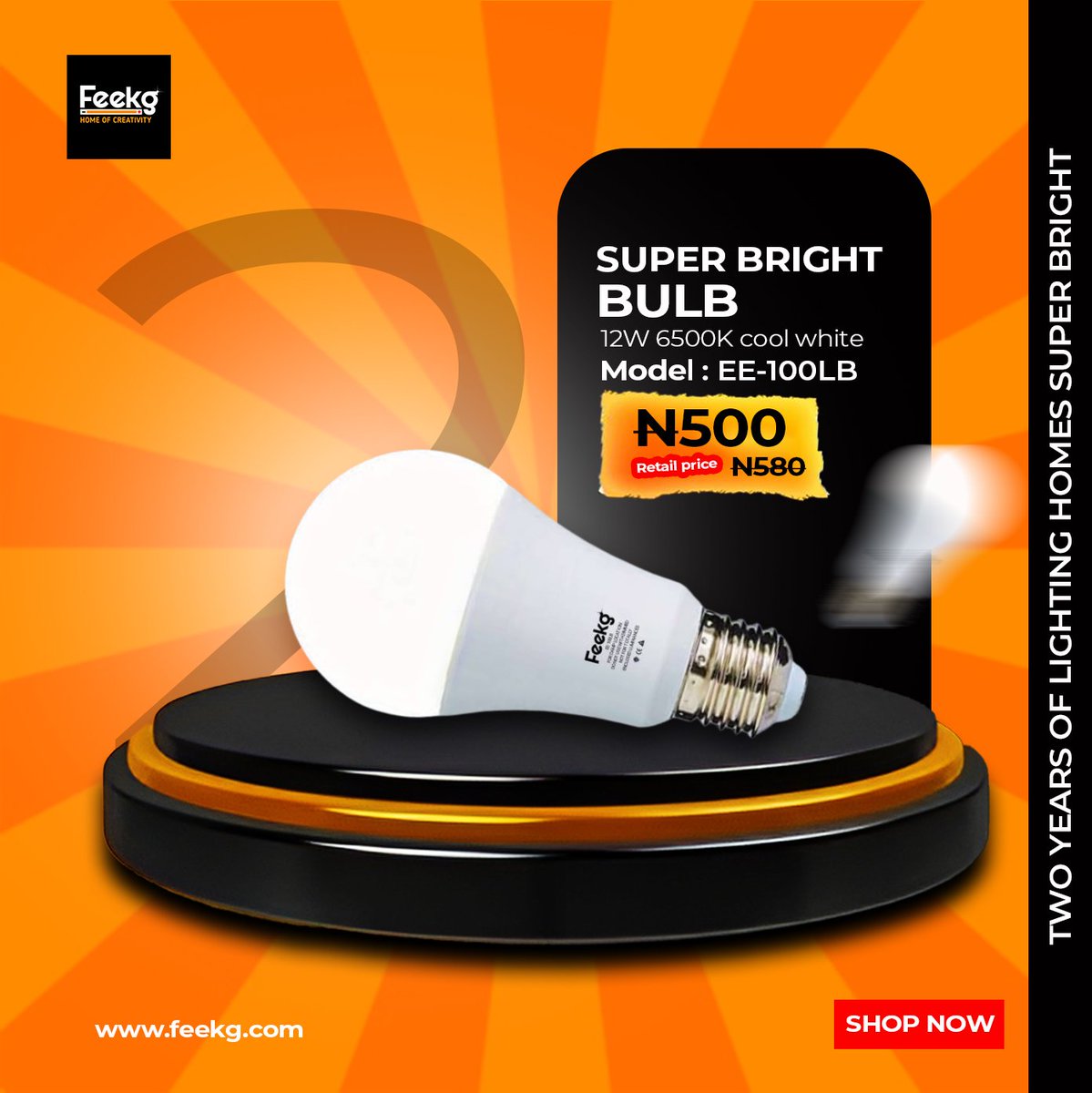 Feekglighting's tweet photo. HELLO!!👂
Feekg Lighting is celebrating 2 years of lighting homes SUPER BRIGHT 💡 on the 2nd of September 2023. We are now offering discounts prices in all of our products, do well to check our website for more details https://t.co/xe93HCPa1z 
Thanks you for using Feekg ☀️ https://t.co/5SoKJWuzL3
