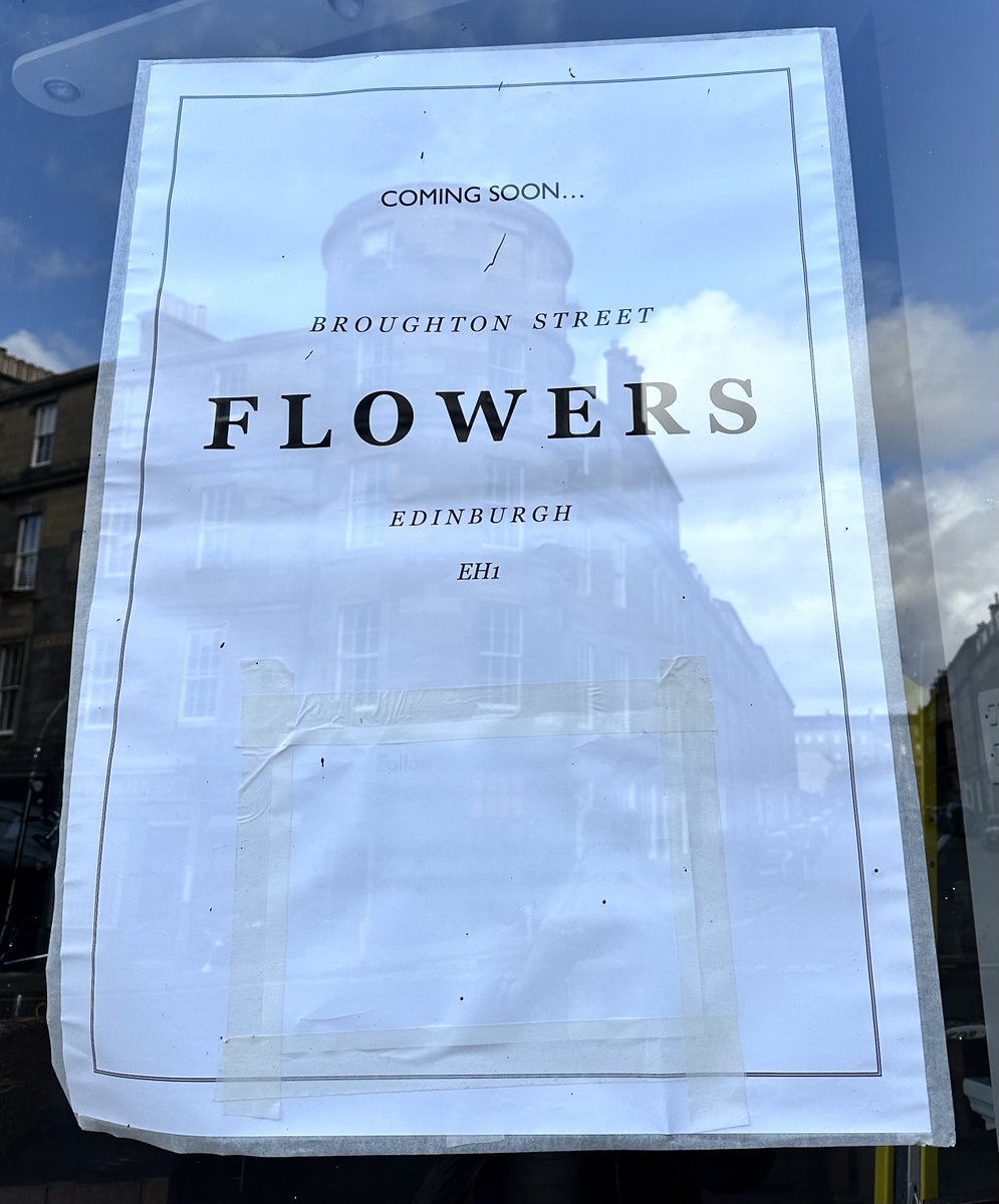 GOOD NEWS FROM BROUGHTON STREET:—Spotted this morning. More detail when we have it.