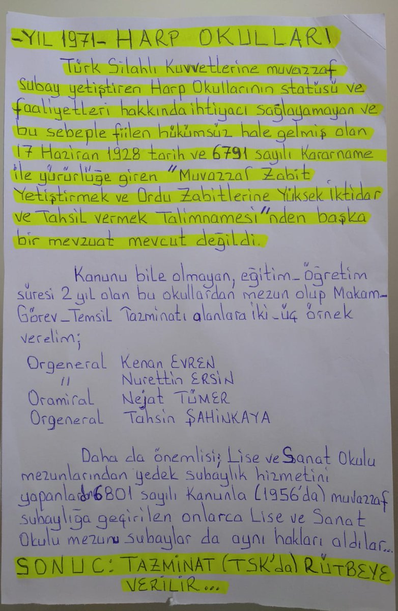 Türk Silahlı Kuvvetlerinde tazminat RÜTBEYE verilir...
