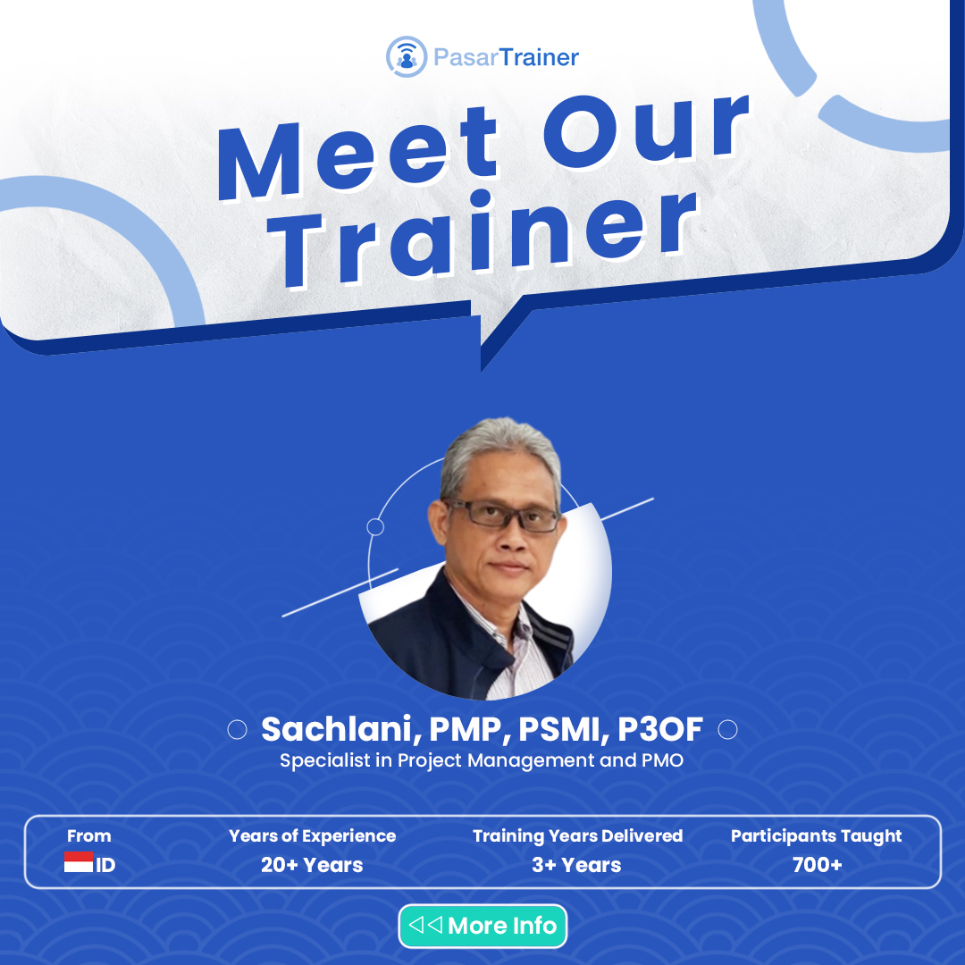 PasarTrainer's tweet photo. Meet Our Professional Trainer, Sachlani, PMP, PSMI, P3OF 👨🏻‍🏫
Specialist in Project Management and PMO

📌 Find out what he teaches at PasarTrainer: https://t.co/a90ZouBbdZ

#pasartrainer #trainingmarketplace #trainingprovider #hrtraining #corporatetraining #learninganddevelopment https://t.co/RkMCKFcH5b