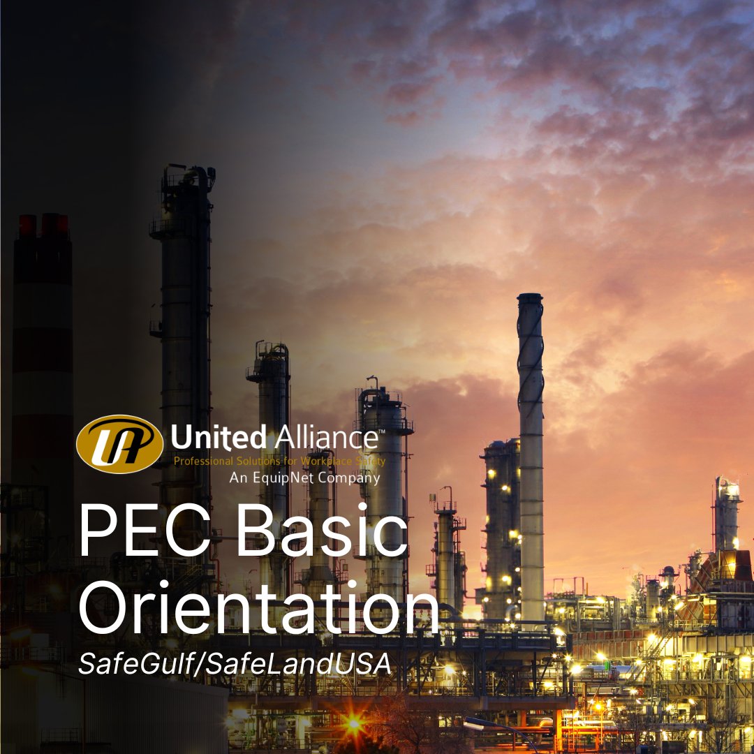 The PEC Basic 8-Hour Orientation safety awareness training course is designed to take the place of multiple Operator orientations and to give each student a general idea of safety issues in the oil and gas industry.

unitedsafetypro.com/training-cours…