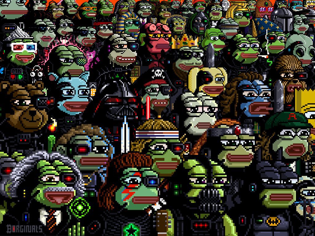 Made a montage of the characters I created for my Borginals collection. Half machine, half Pepe, half pop culture characters, all of them are better at maths than me. What do you think they’re looking at? magiceden.io/ordinals/marke…