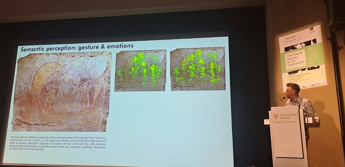 🔁Conference season! Our colleague🔸Dr. Tomasz Michalik presented his research🔸"Between #mental &amp; #material #heritage. #Eyetracking study on perception of medieval Nubian paintings from #OldDongola archaeological site" at Visual Science of Art Conference <a href="/2023Vsac/">VSAC 2023</a>
#archaeology