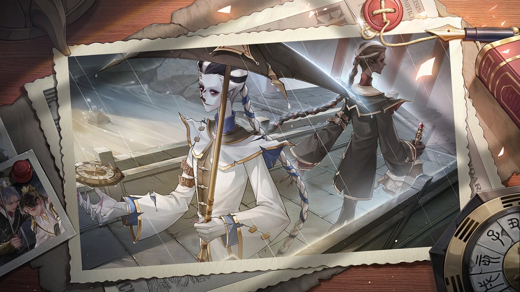 第五人格 白黒無常 記念日 キャンバスボード Identity V 第五人格 キャンバスボード 白黒無常(謝必安/范無咎