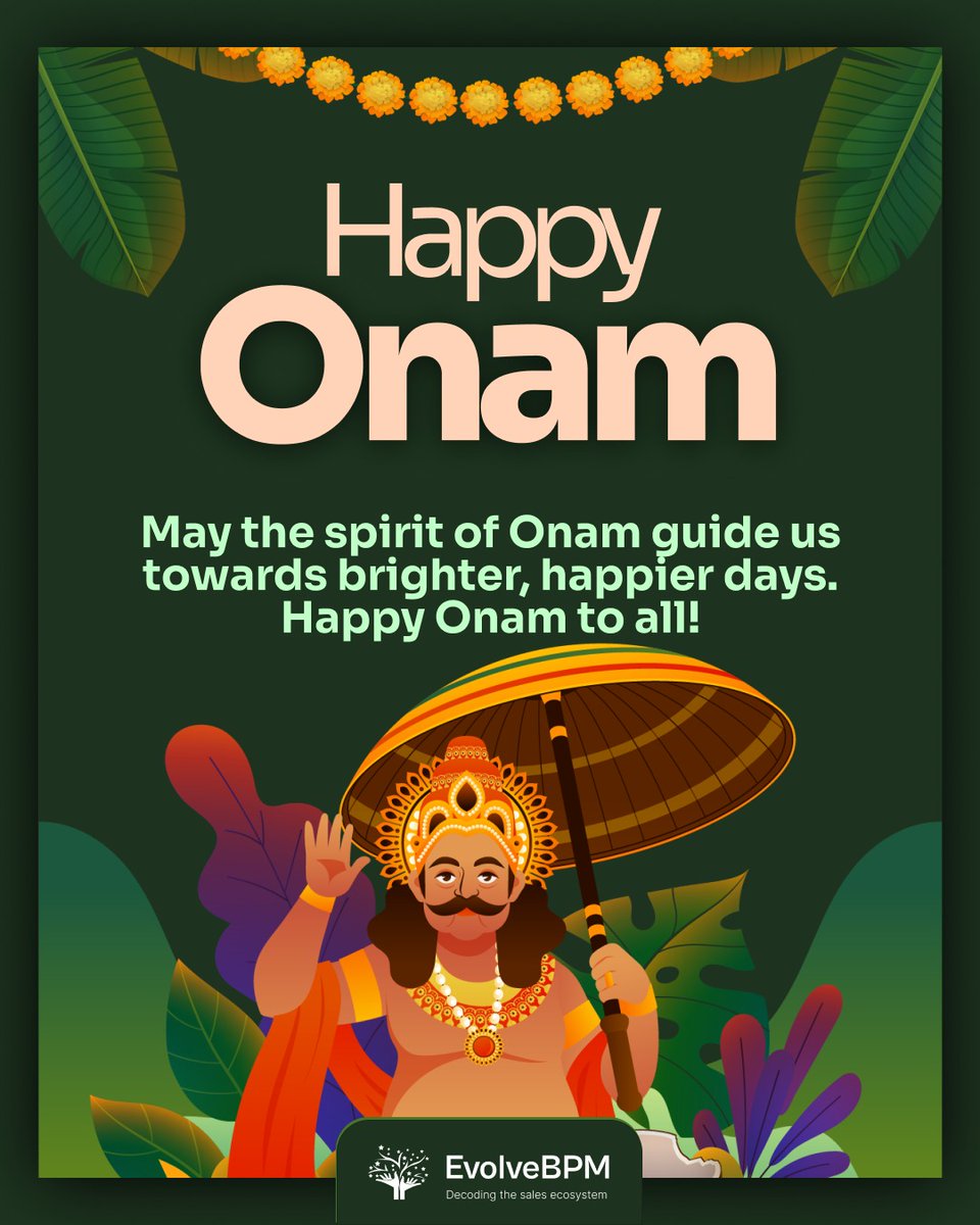 evolvebpm's tweet photo. Onam is here! 

A time for celebration. A time for gratitude. A time for togetherness. 

A time to remember that no matter how tough the challenges we face, there's always a brighter day ahead. https://t.co/EdNDgKjDa1