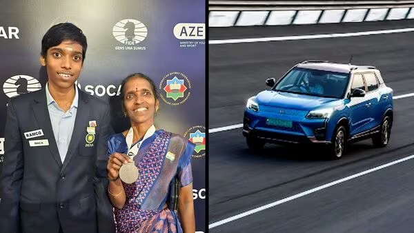 HTAutotweets's tweet photo. Mahindra to gift XUV400 special edition EV to India's chess prodigy Praggnanandhaa's parents   

#Praggnanandhaa became the youngest ever chess player to reach the finals of the #chessWorldCup2023. @born_electric 

https://t.co/bXK6OwYeM4 https://t.co/u6D9DPt5fF