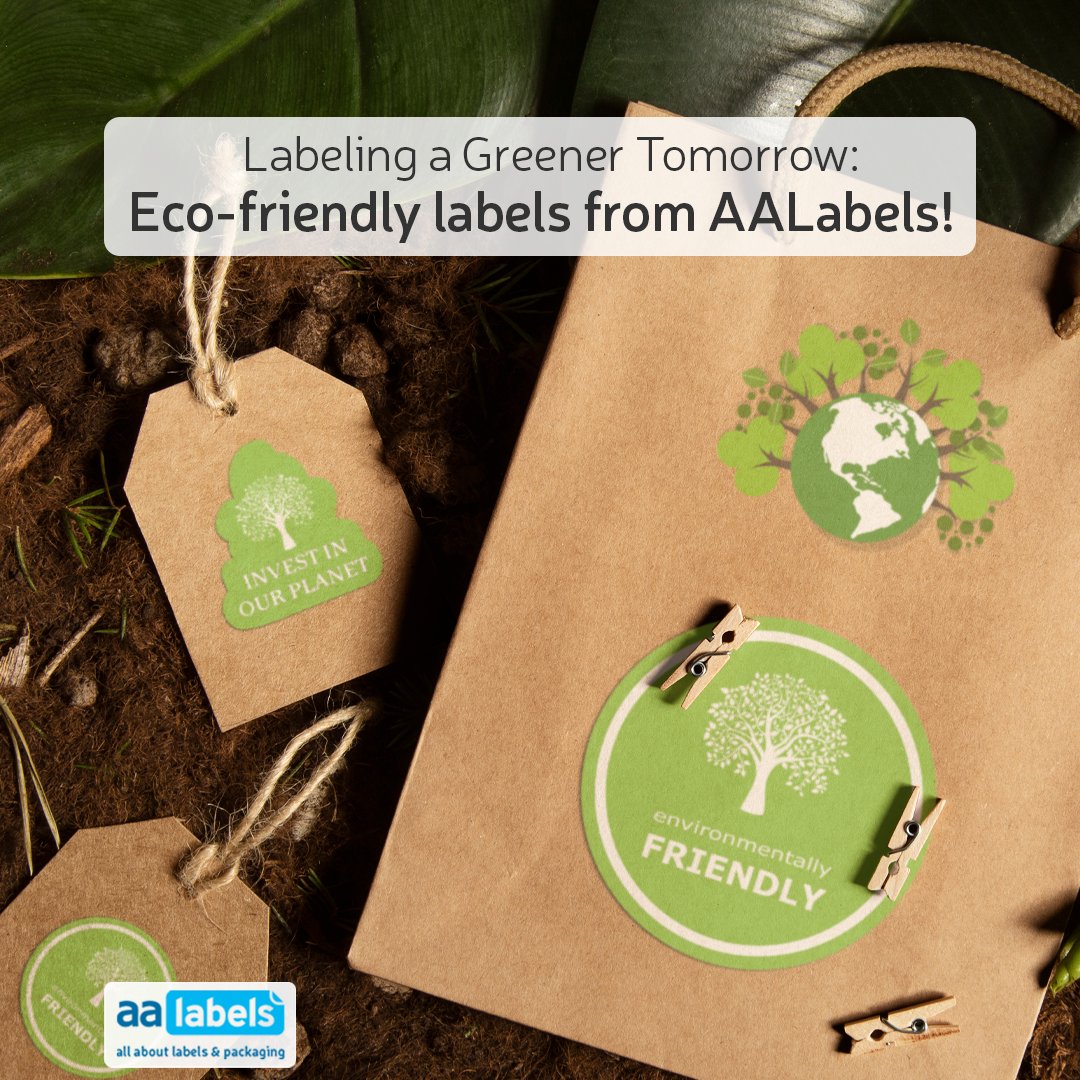 🌎 Environment-Friendly Labels: The Future of Labeling! 🌎  Looking for a way to make your business more sustainable? AA Labels offers a wide range of ✨environment-friendly labels✨ that are perfect for any product. Our labels are made with ♻️recycled materials and are printed