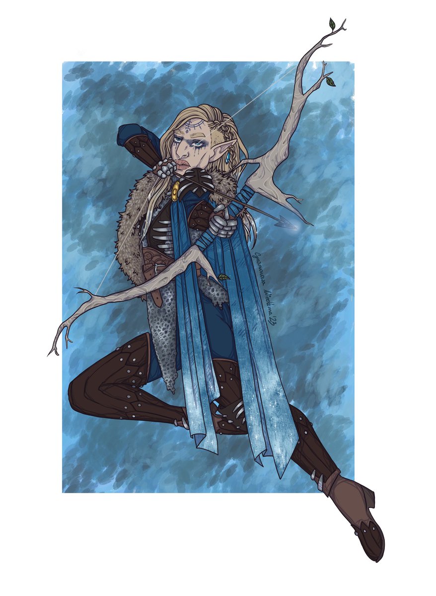They cannot end this morning
Of my life 
Show me 
How the gods kill
. 
. 
The world is ending, the campaign is ending. I don't know if Vete is ready for Ragnarok.
#DnD #DnDcharacter #ocart