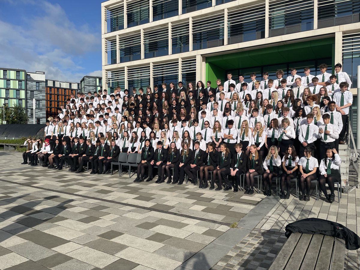 Our S.6 looking great as they prepare for their year group photo!