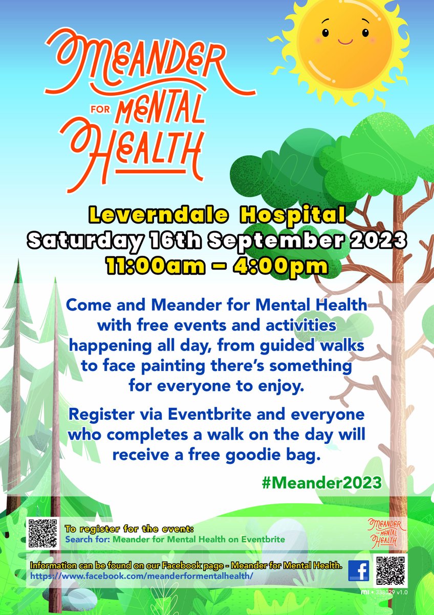 Come along to #Meander2023. Register using the link below @NHSGGC @GCHSCP @RenHSCP @InverclydeHSCP @erhscp @WhatsOnEastRen @WhatsOnRen @WhatsOnGlasgow @Glasgow_Live eventbrite.co.uk/e/meander-for-…