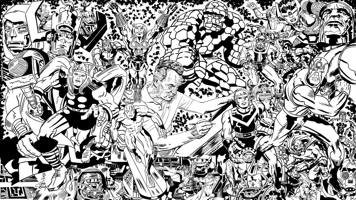pulp2pixel's tweet photo. Check out my latest Process and Inspiration video where I ink the work of Jack Kirby in celebration of his 106th birthday today. 
https://t.co/rHEoKMYrsP https://t.co/SSyZvFl93H