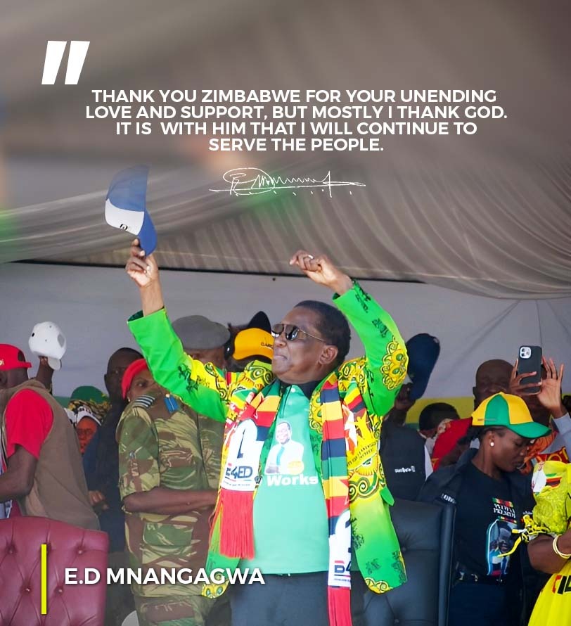 TwabicSence's tweet photo. It is very clear that this election had many winners far exceeding the one who was elected. By far, the people, that is Zimbabweans are the biggest winners. Democracy WON.
#EDPFEE
#ProtectZimbabwe
#ProtectPeace
#ProtectDevelopment
#BePatriotic https://t.co/UPAkWxigyU