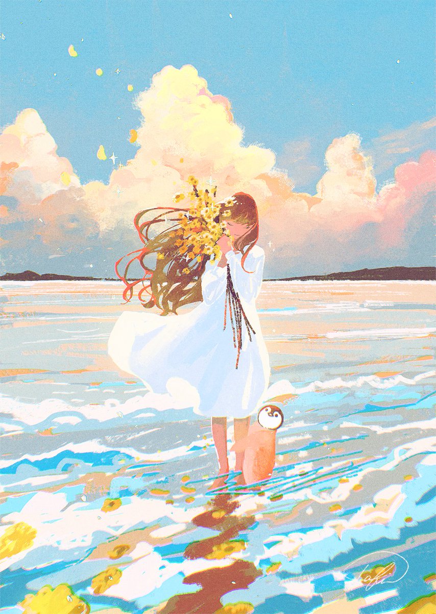 「残夏 」|tabi🐧のイラスト