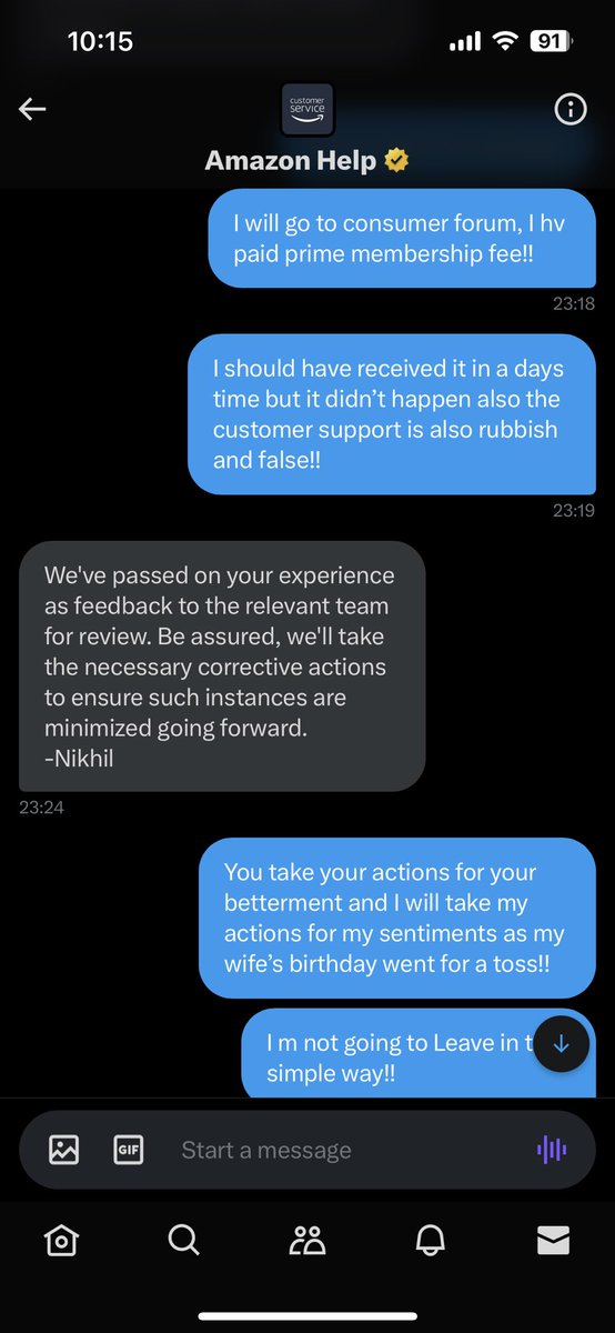 ghoshn70's tweet photo. @JeffBezos @amazon This is what @AmazonHelp does to a prime member customer !! Absolute worst help I have received in years!! @amazonIN @jagograhakjago @GoI_MeitY @TOIIndiaNews @aajtak @amazon @AmazonNews_IN #amazonischeater #noloyality #absolutezero https://t.co/MWZcXKTdex