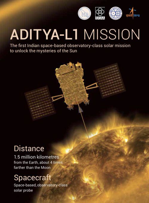 Avdesh_Kumar276's tweet photo. 🚨 India's first Sun mission, 'Aditya L1' to travel 1.5 million km from Earth, about 4 times father than the Moon.
#Funnydrama #Kashmir #ISRO #Chandrayaan3Success #FreedomOfChoice #PragyanRover #KareenaKapoorKhan 
#Ghost #AnanyaPanday #FridayVibes #NeerajChopra #TejRan #FenTwe https://t.co/i0X2eSKKYE