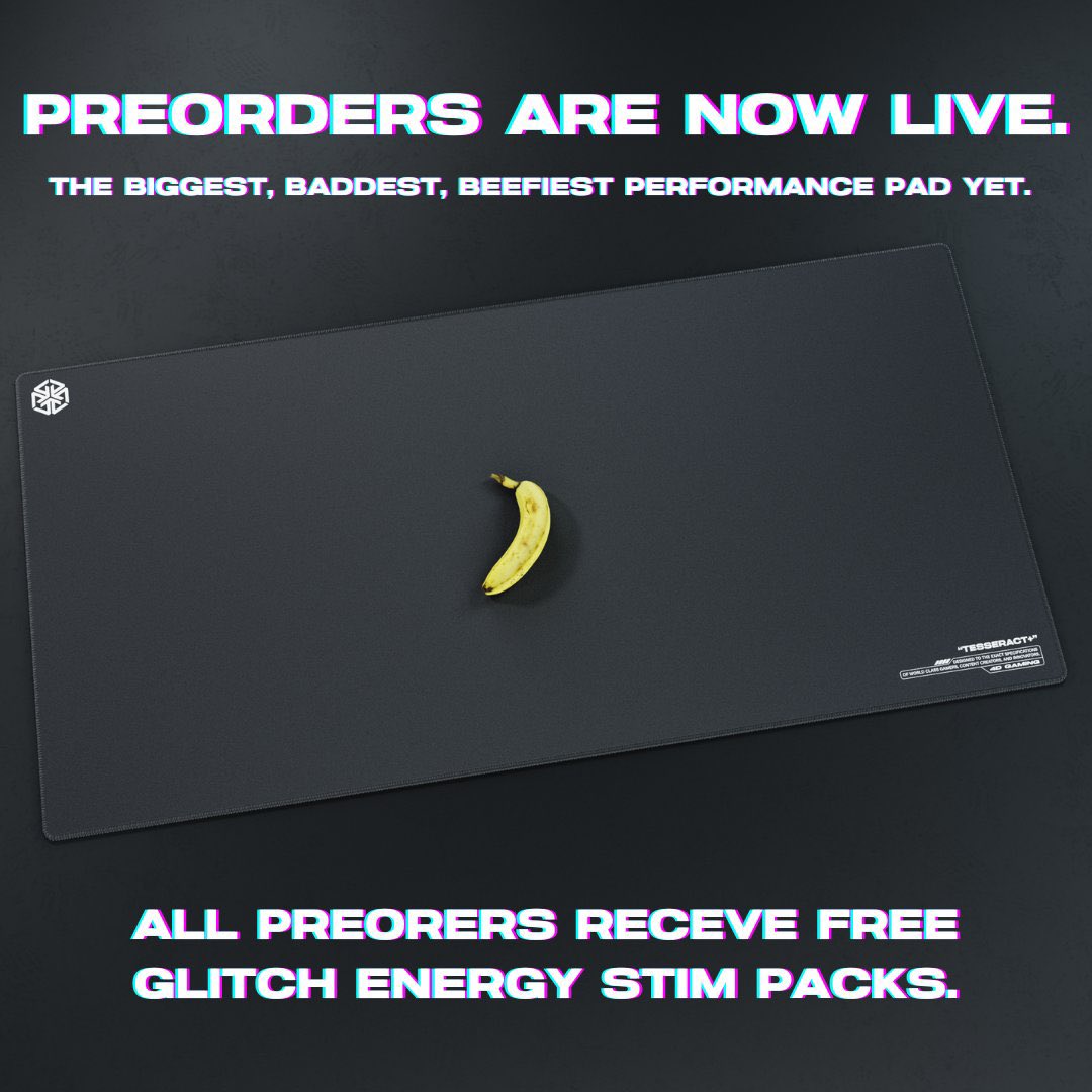 ObieXD's tweet image. 🚨PRE-ORDERS LIVE🚨

@4dgamingco’s TESSERACT PLUS takes go big or go home to a whole new level! 

- 48x24in
- 5mm thiccccc
- Over 8lbs

Use Creator Code OBIEXD for 10% OFF your purchase!!!

Get @glitchenergyco Stim Packs with your Pre-Order FREE!!!

#4DNATION #GlitchtheSystem