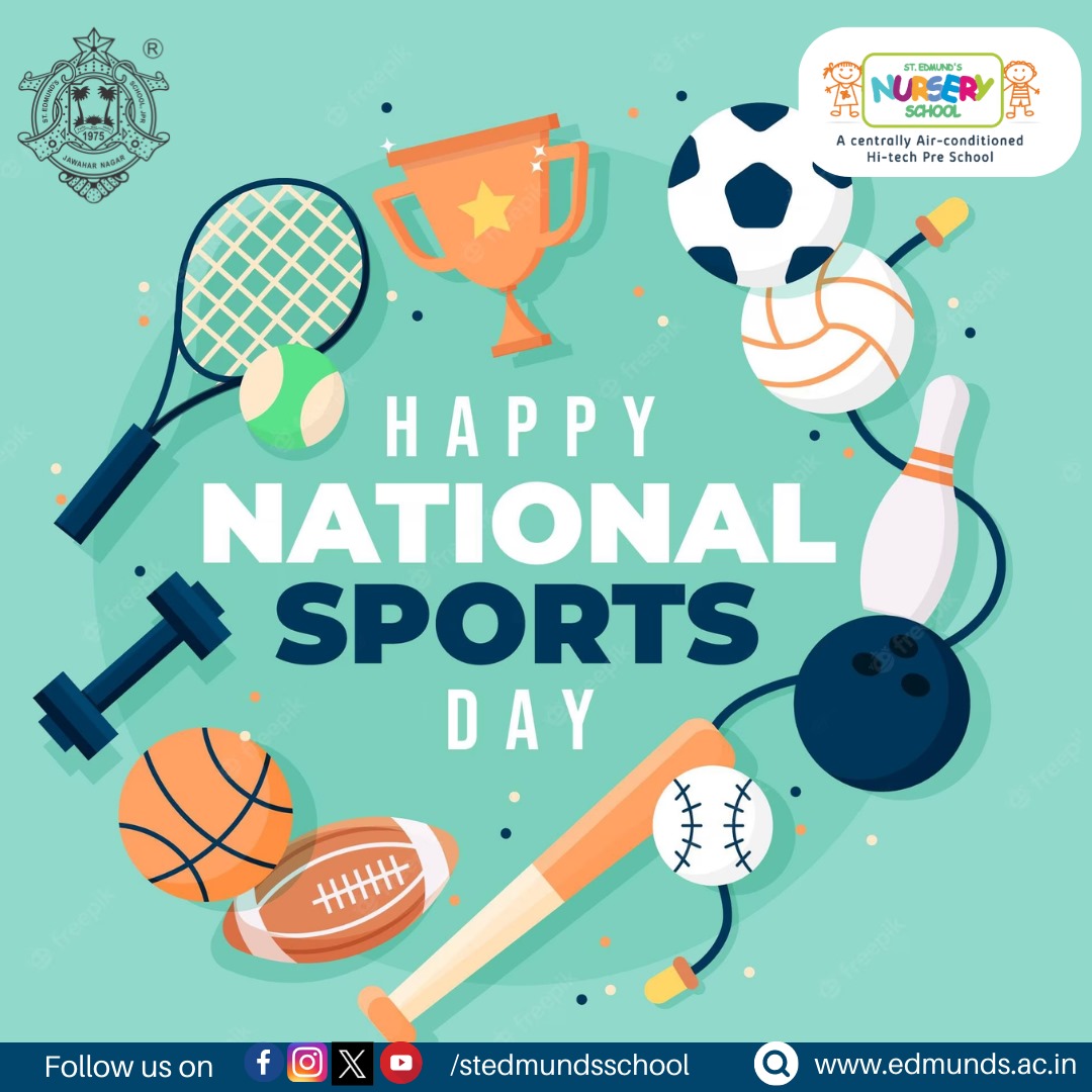 On this National Sports Day, let's commemorate the joy of sportsmanship, dedication, and the pursuit of excellence. Play on and achieve greatness! 🥇🏓🏸 

#PlayToWin  #SportsFamily #UnleashTheAthlete #SportsCulture #AchieveTogether #SportingJourney #gamedayexcitement